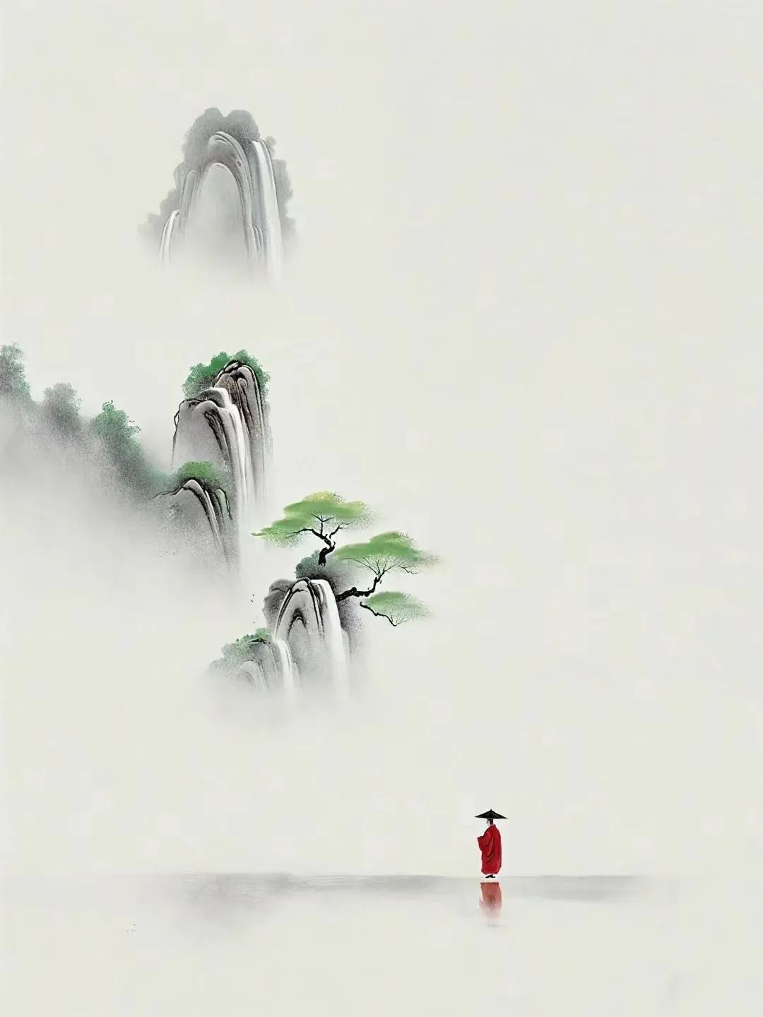 AI绘画 禅境,真美!