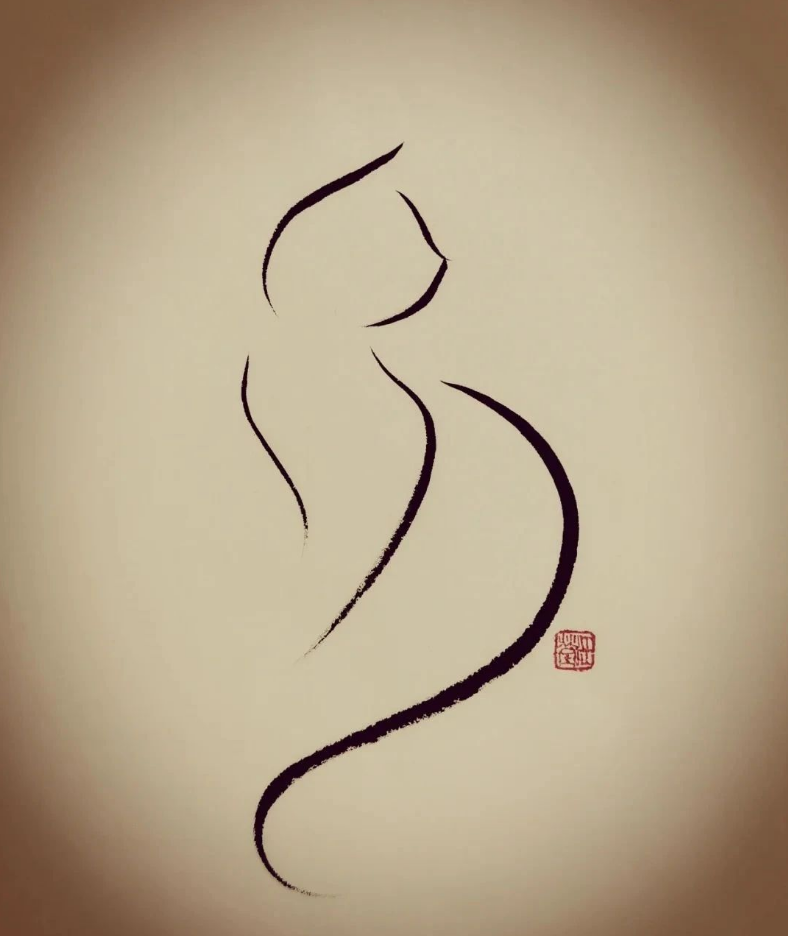 一组极简小画,寥寥几笔,妙得其神~