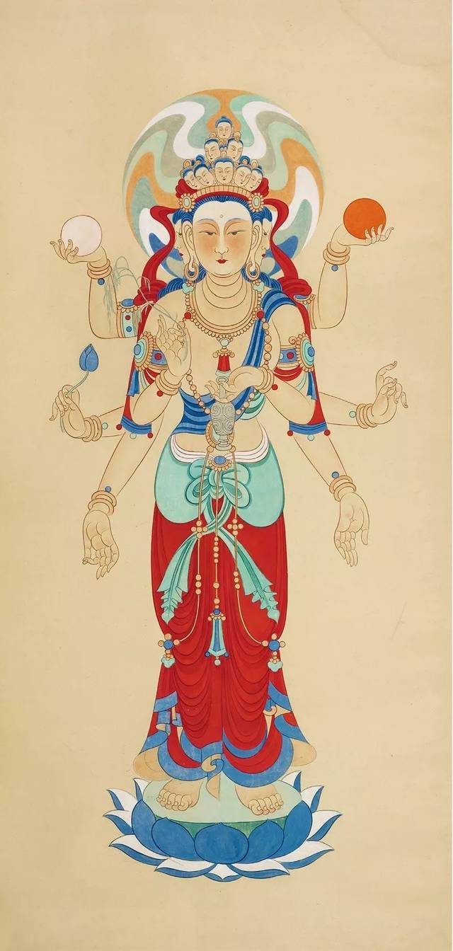 张大千临摹敦煌壁画艺术精品赏析