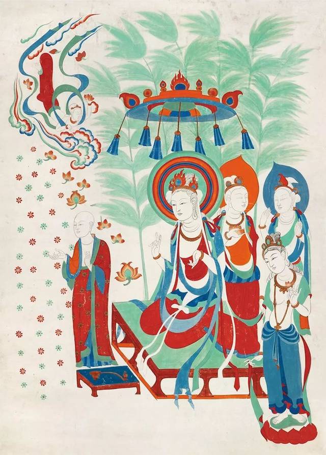 张大千临摹敦煌壁画艺术精品赏析