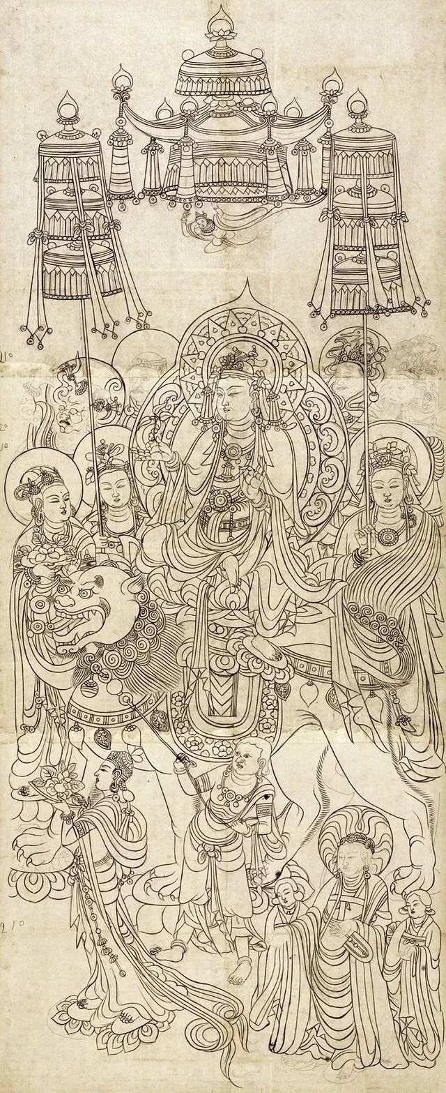 张大千临摹敦煌壁画艺术精品赏析