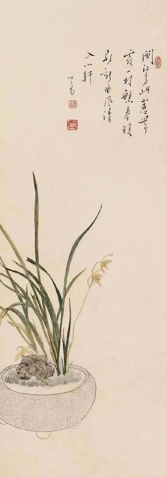 溥儒，轻描淡写，笔笔清气若兰