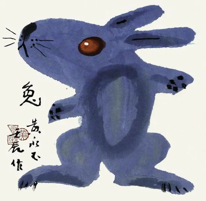 黄永玉的蓝兔子邮票挨骂了，你看过他画的猪狗鸡吗？