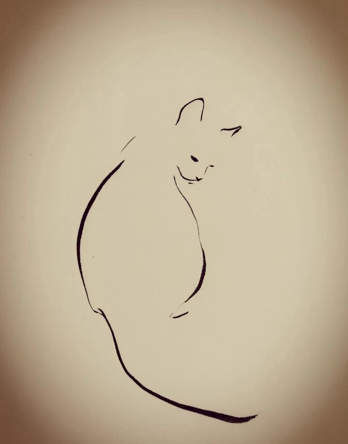 一组极简小画,寥寥几笔,妙得其神~