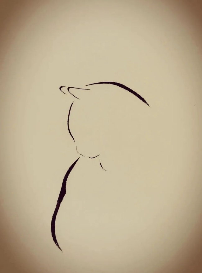 一组极简小画,寥寥几笔,妙得其神~