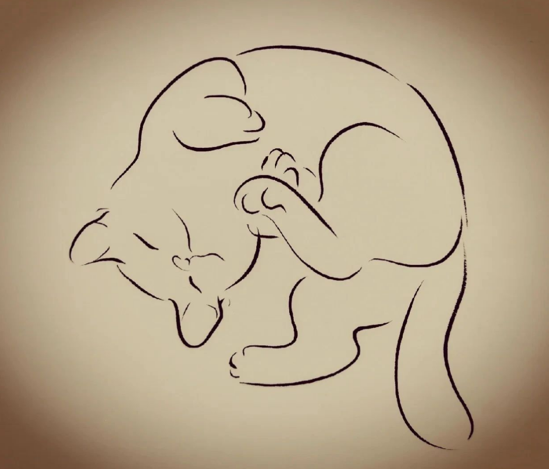 一组极简小画,寥寥几笔,妙得其神~