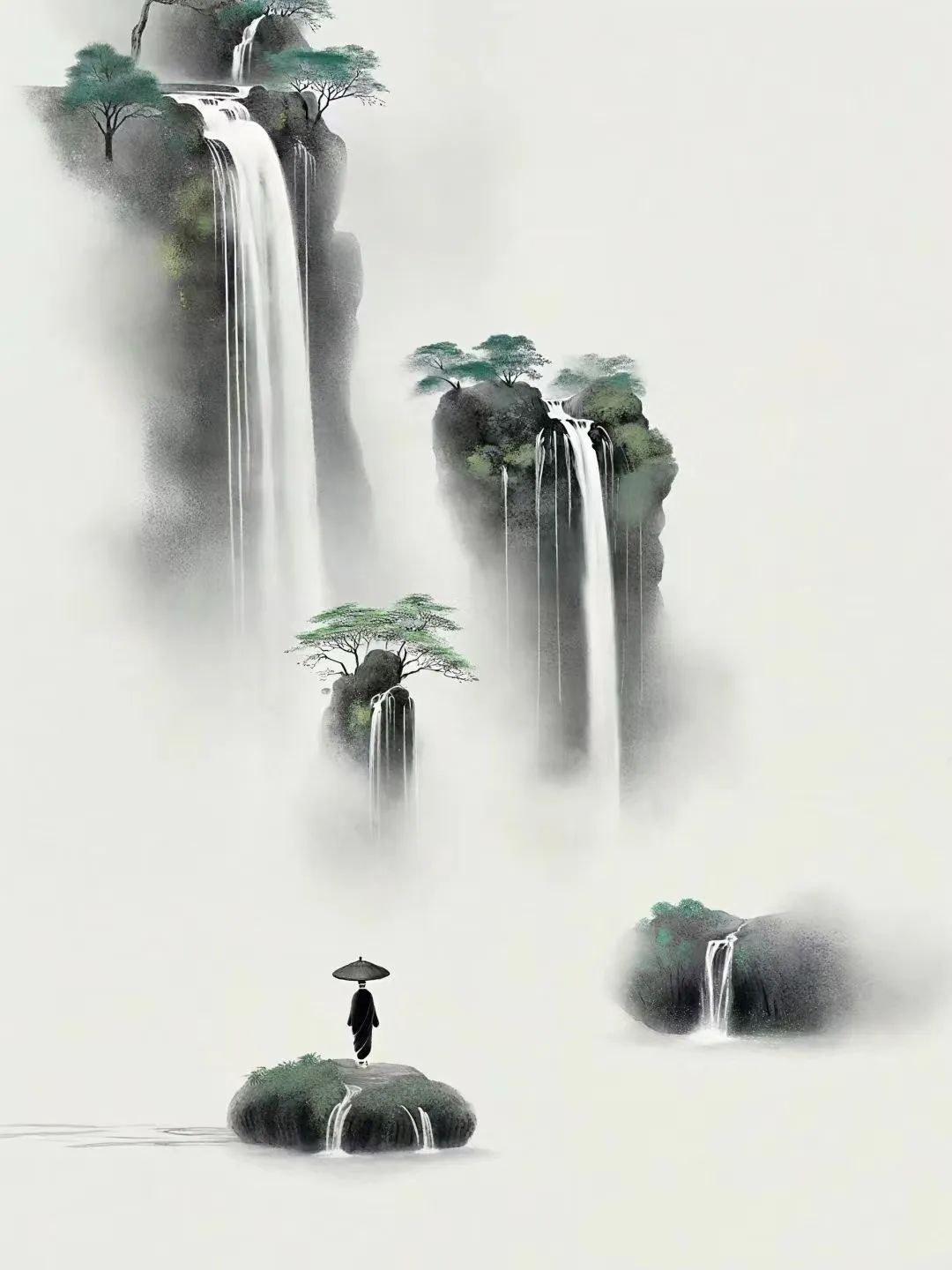 AI绘画 禅境,真美!