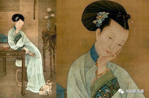 这幅春闺图，线条太迷人了！