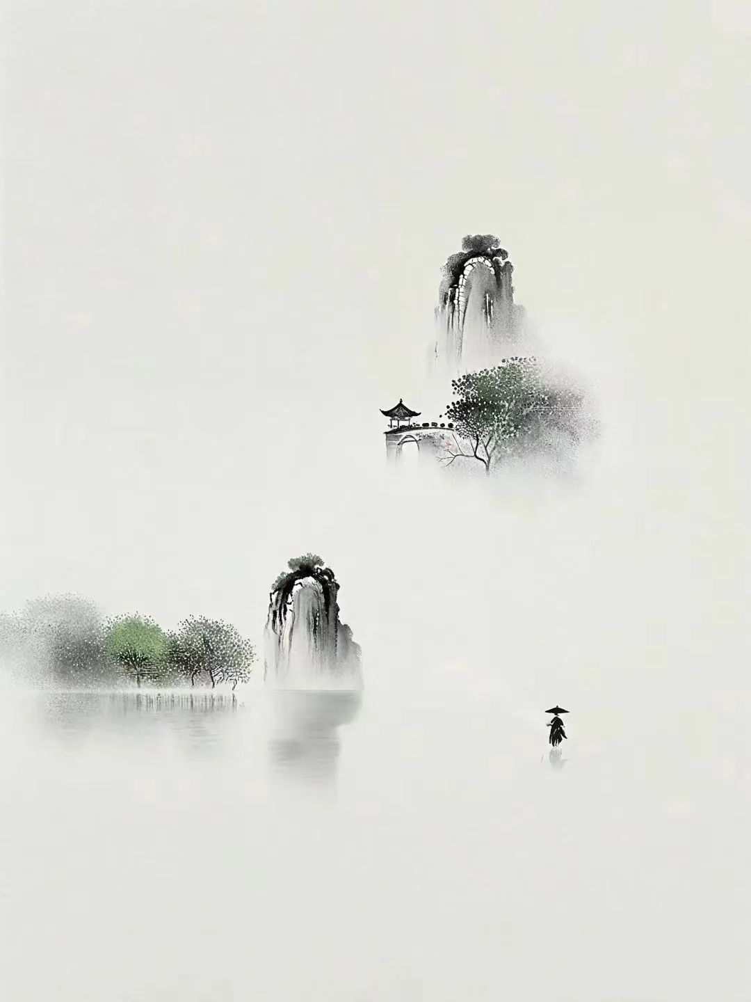 AI绘画 禅境,真美!