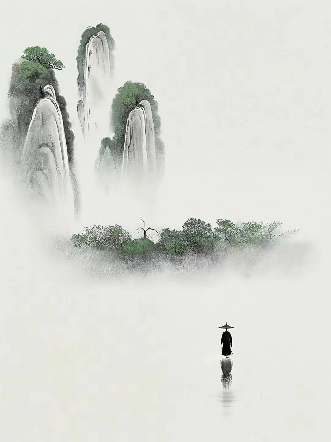 AI绘画 禅境,真美!