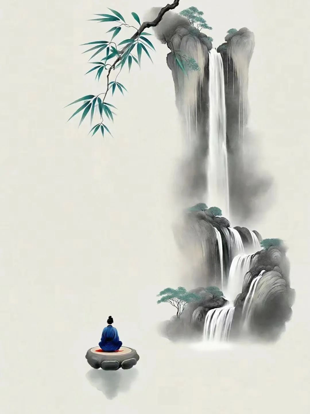 AI绘画 禅境,真美!