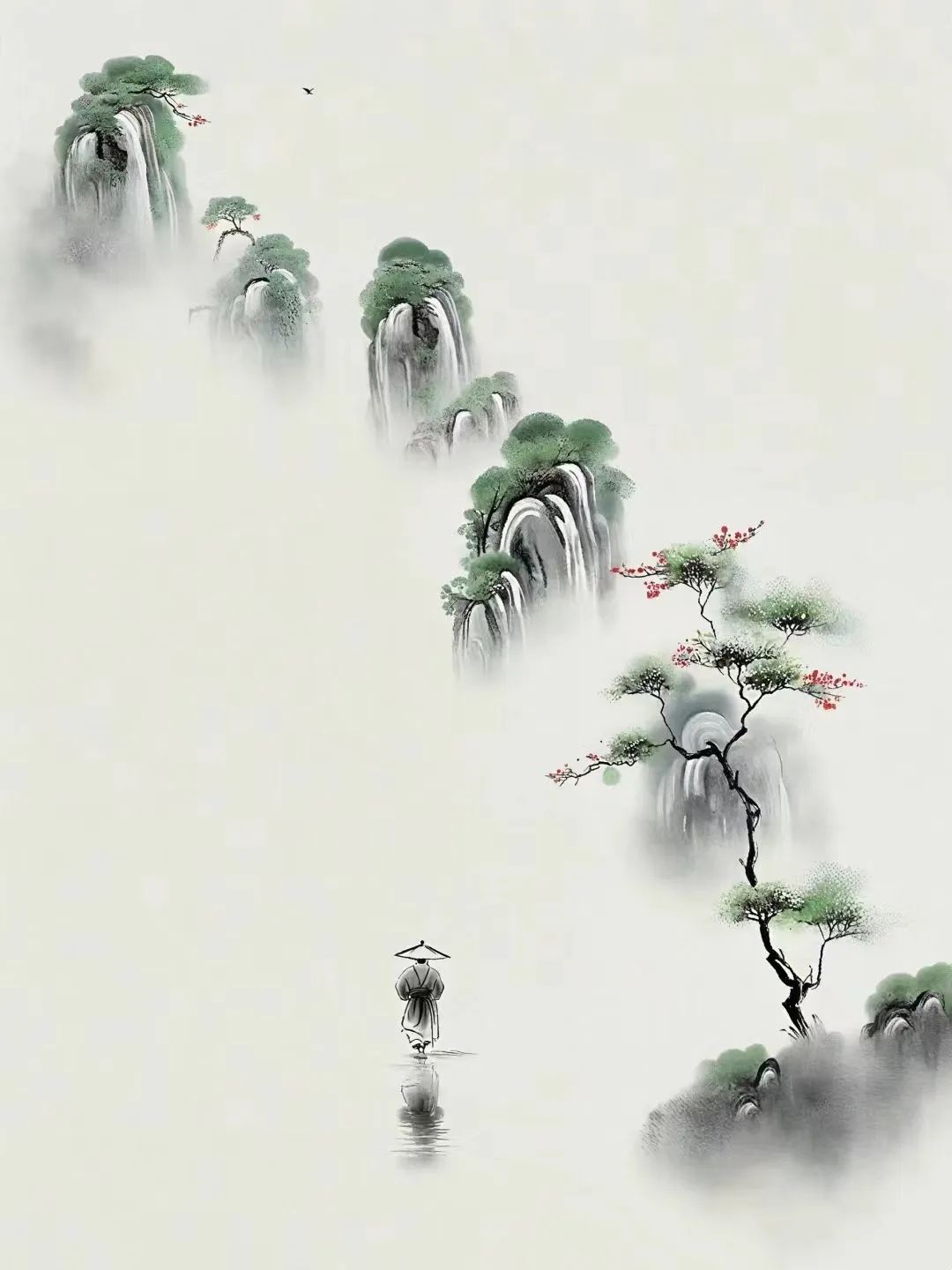 AI绘画 禅境,真美!