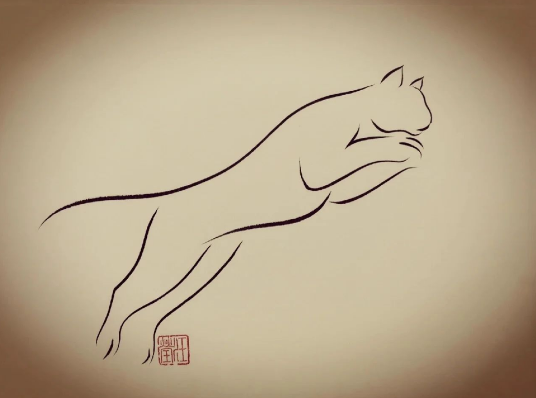 一组极简小画,寥寥几笔,妙得其神~