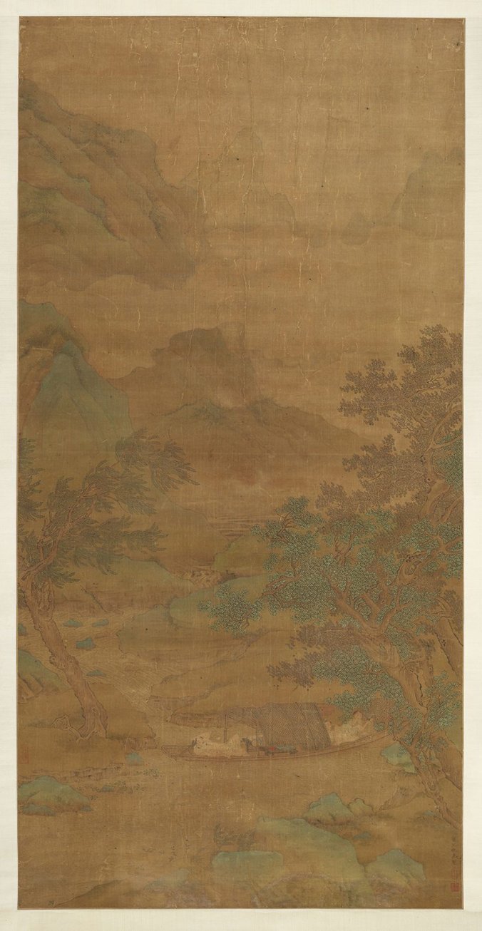 明 仇英(传) 渔隐图立轴 TIF高清下载