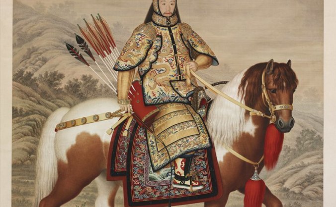 清朝 郎世宁 乾隆大阅图轴 高清大图下载