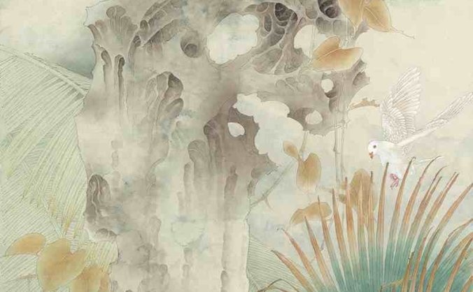 当代 樊萍 工笔花鸟立轴 TIF高清下载