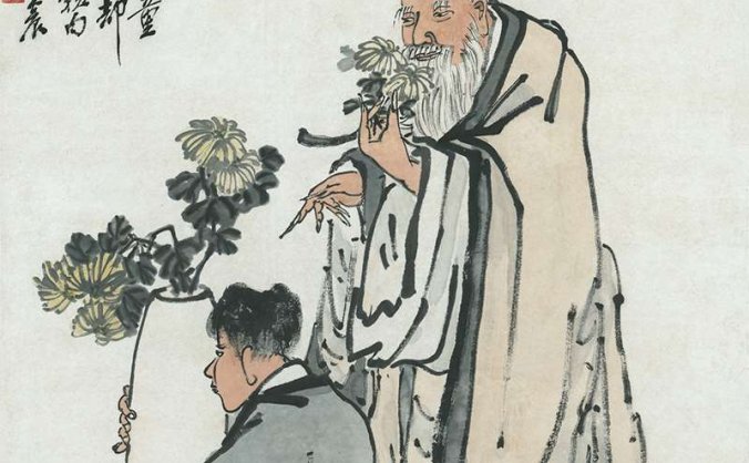 当代 王震 簪花寻味图立轴 TIF高清图下载