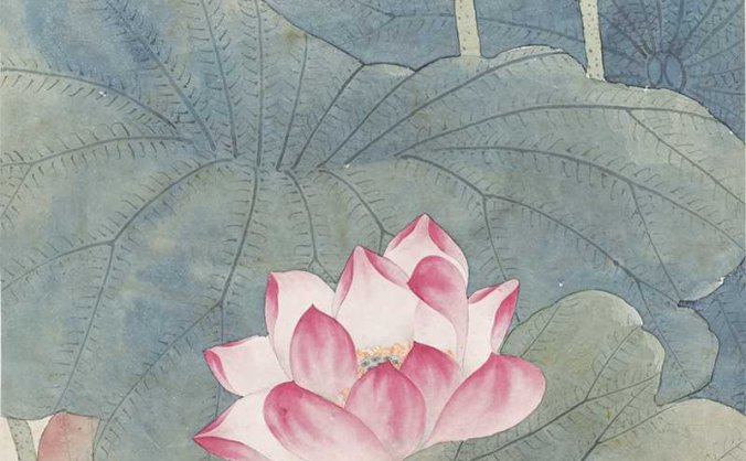 近现代 田世光 荷塘双燕图立轴 TIF高清图下载