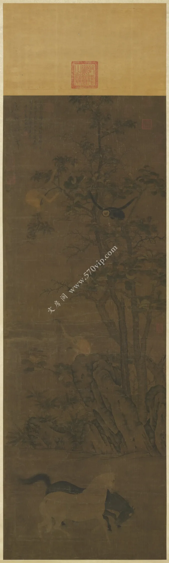 唐 韓幹猿馬軸	故畫000009