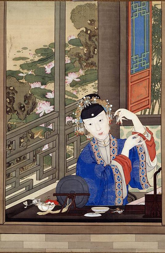 清 佚名 乾隆帝妃古装像轴